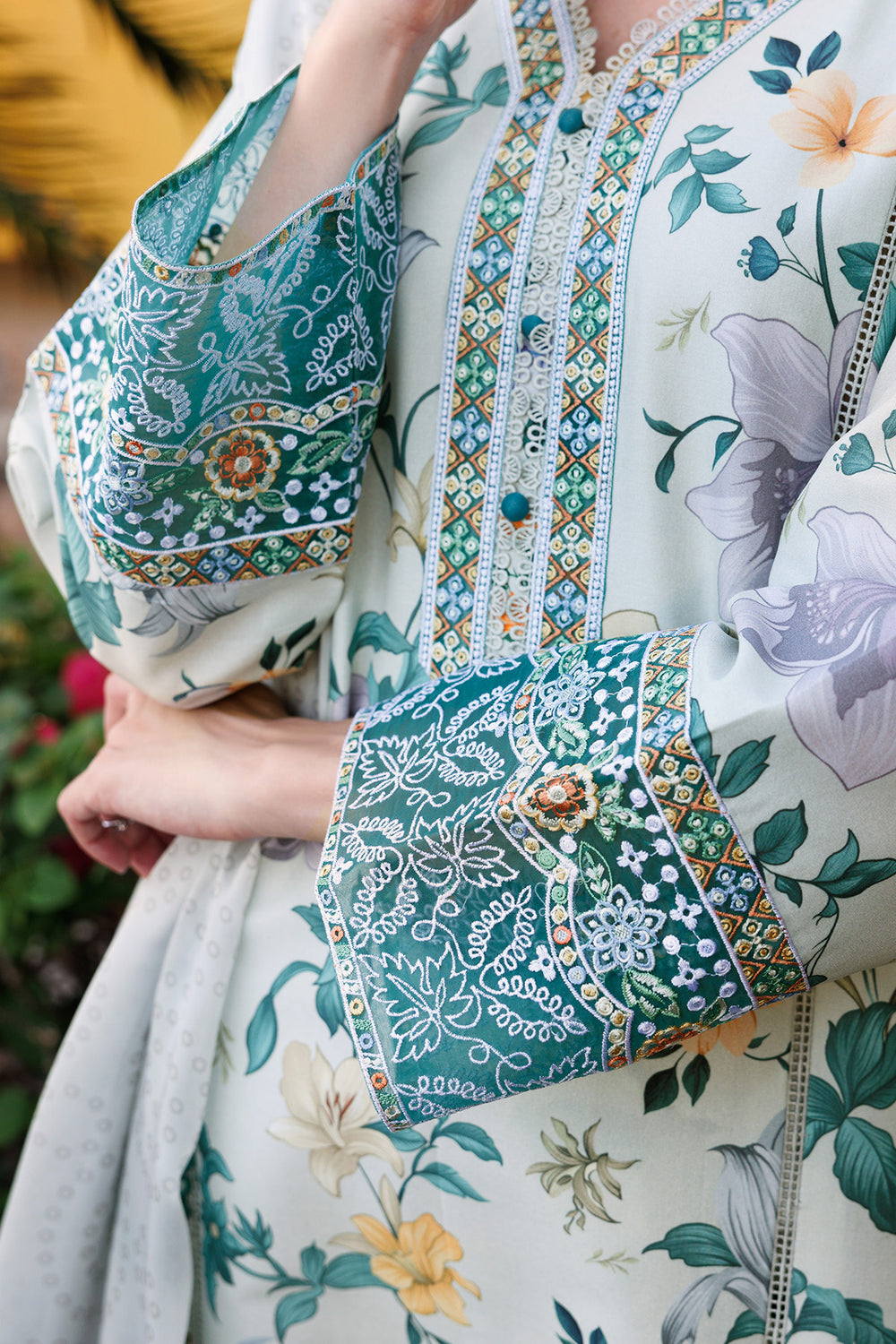 Farasha | Printed Essentials | Aqua Sparkle - Official Farasha stockist in UK - Sakeena London