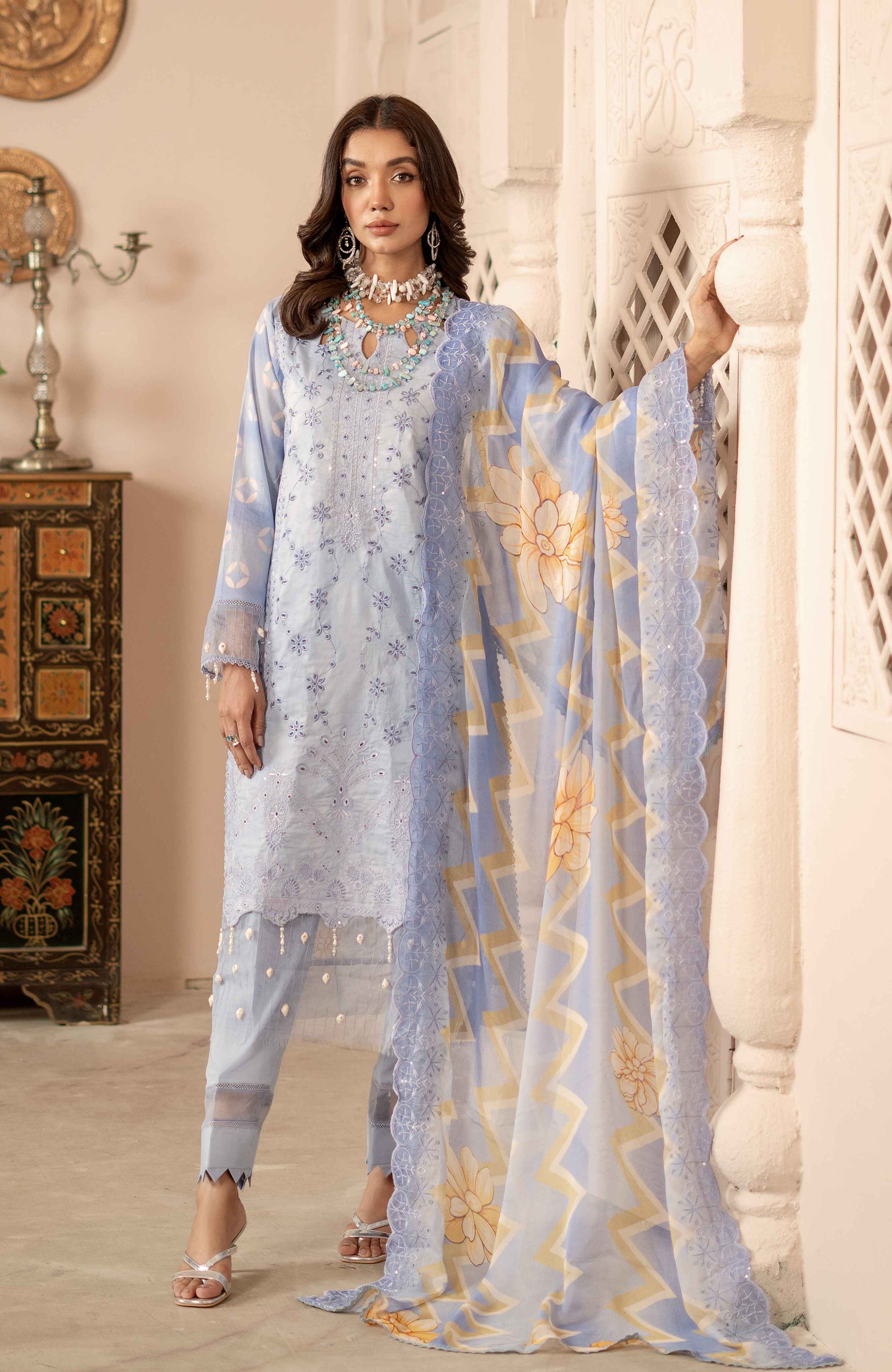 Al Zohaib | Sunshine Bloom Premium Lawn 25 |SBP-25-03 - Official Al Zohaib stockist in UK - Sakeena London