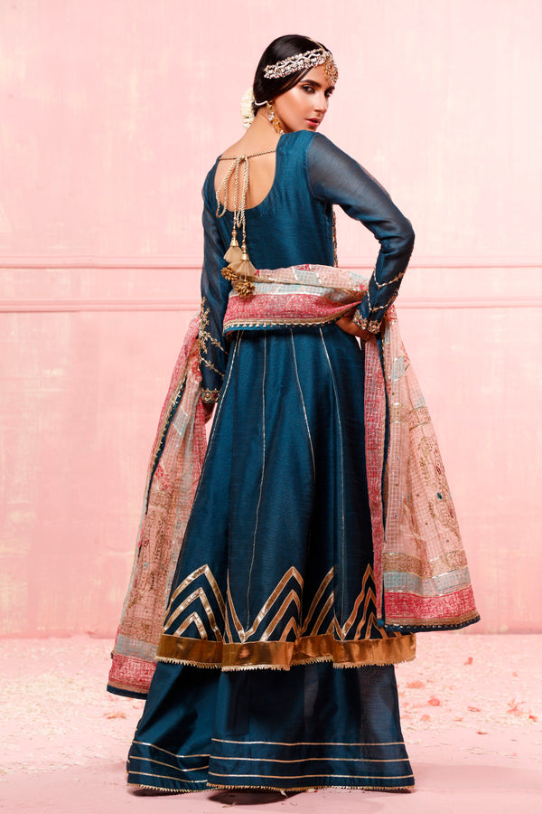 Wahajmkhan | Festive Fiesta Formals | TEAL LOVE - Official Wahaj M.Khan stockist in UK - Sakeena London