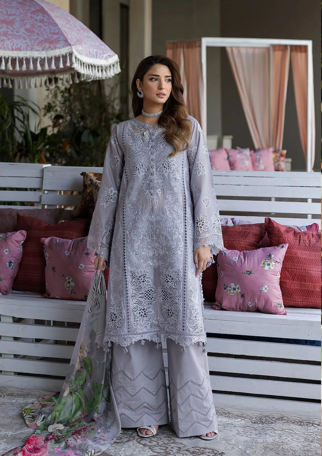 Kahf Premium | Luxury Lawn 25 | KLR-04 Lilia - Official Kahf Premium stockist in UK - Sakeena London