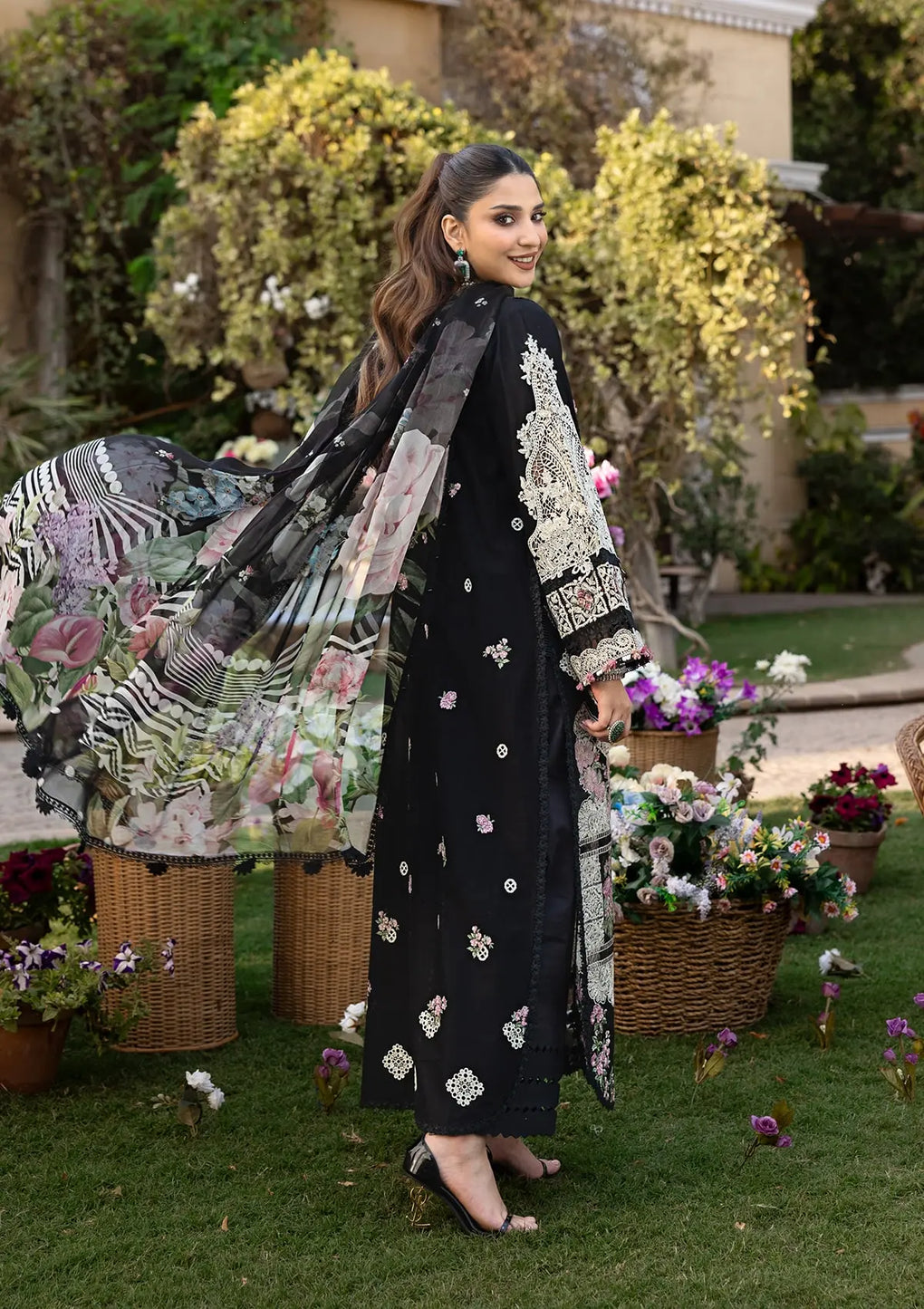 Elaf Premium | Luxury Lawn 25 | ELM-04 MAHJABEEN - Official Elaf Premium stockist in UK - Sakeena London