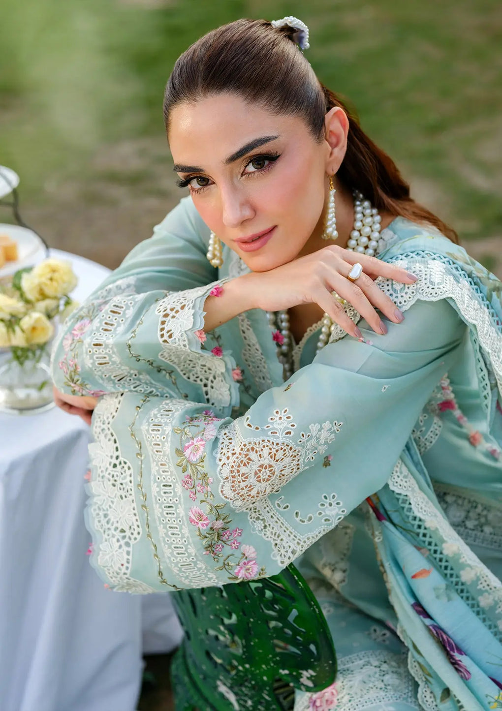 Elaf Premium | Luxury Lawn 25 | ELH-2B ZOYA - Official Elaf Premium stockist in UK - Sakeena London