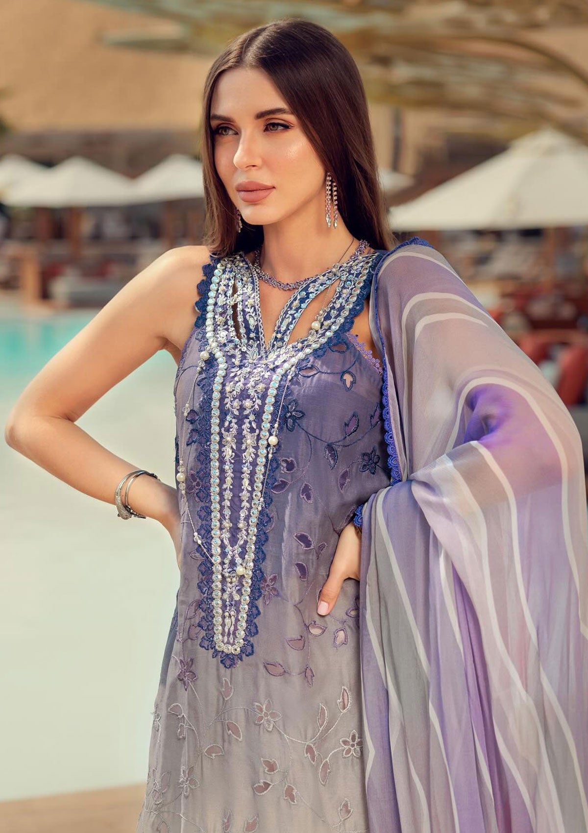 Lawn Collection - Noor by Saadia Asad - Eid Handwork LaserkariÃÂÃÂ Lawn - SL24#03