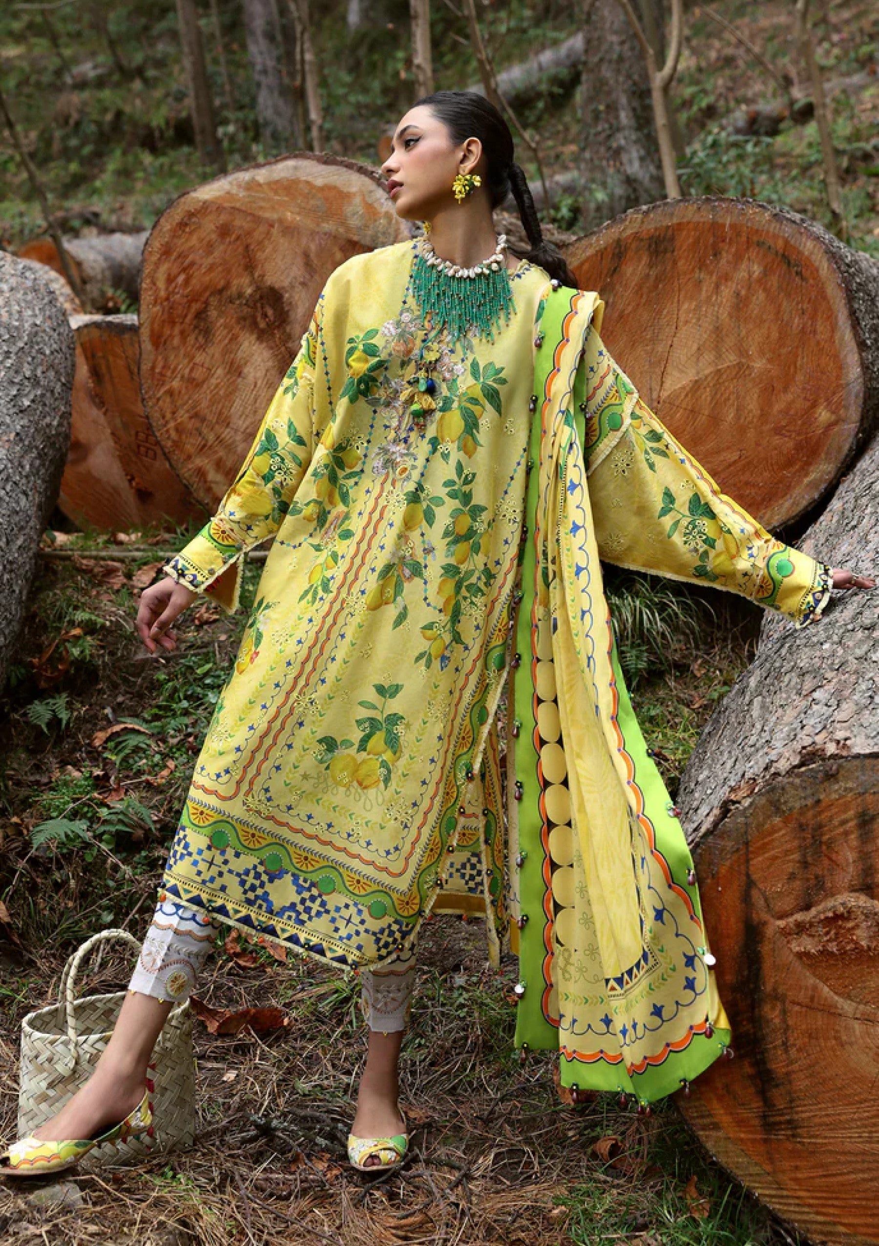 Lawn - Zaha - Unstitched Lawn 25 - DAHLIA (ZL25-04 A)
