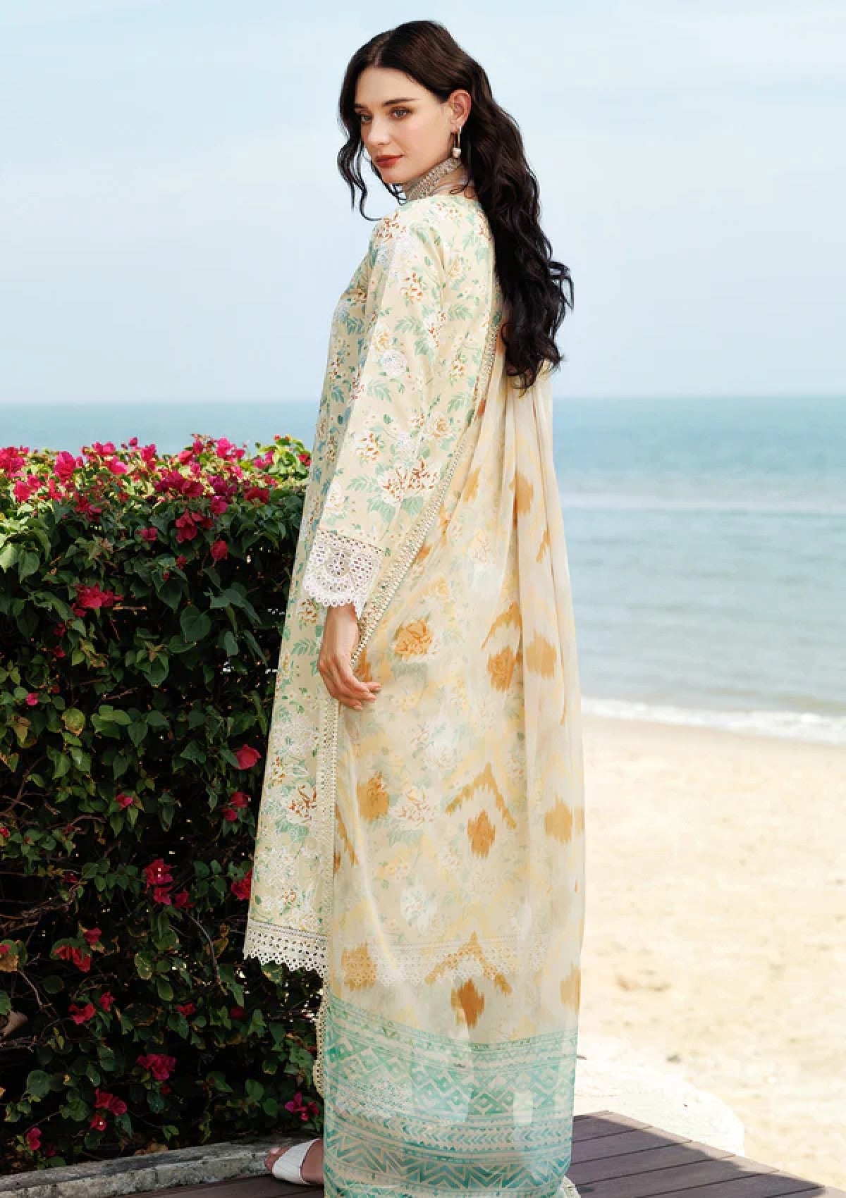 Lawn - Farasha - Aurea - Eid Summer 25 - Lush Cream