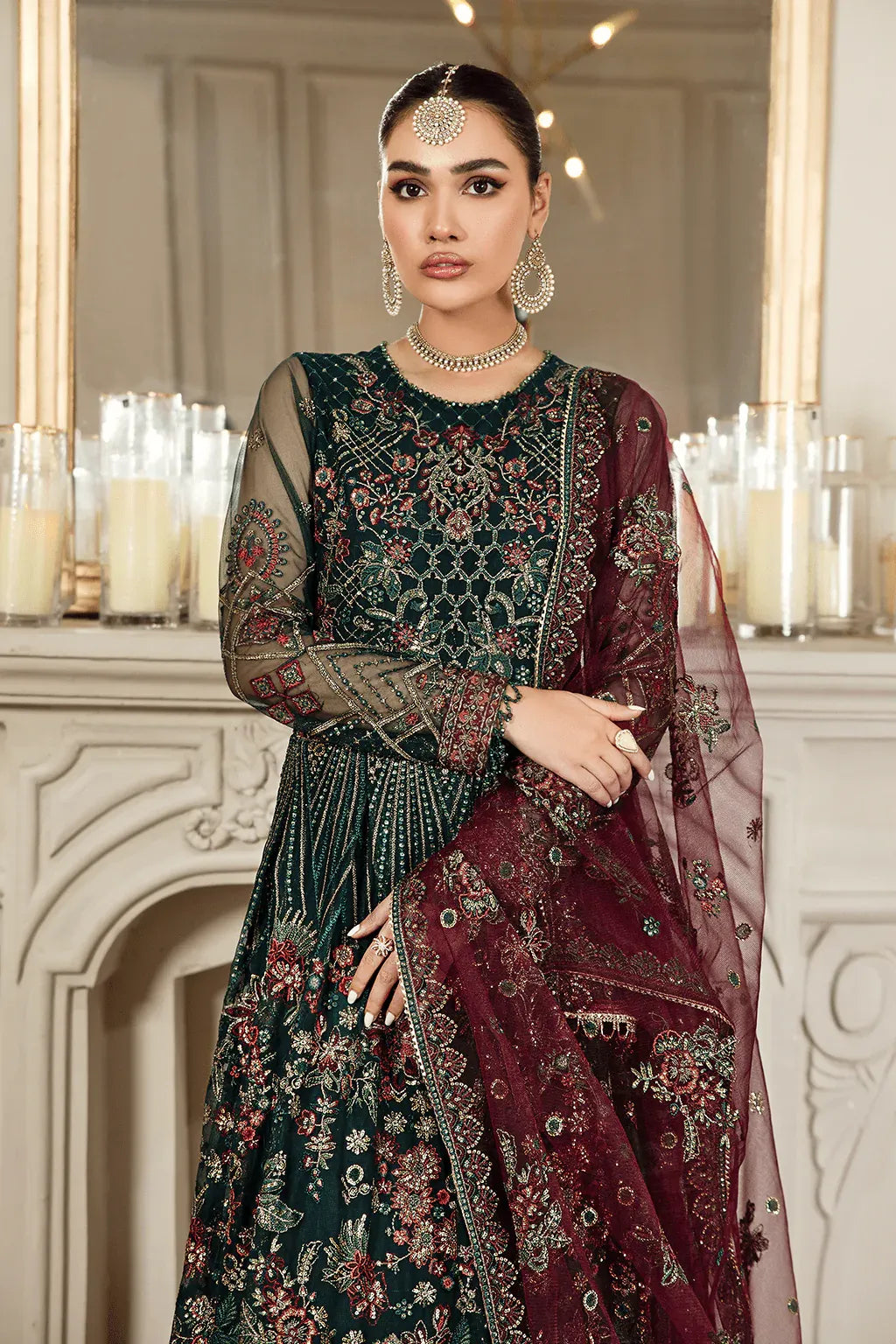 Zarif | Mehroz Formals | PINE GREEN - Official Zarif stockist in UK - Sakeena London