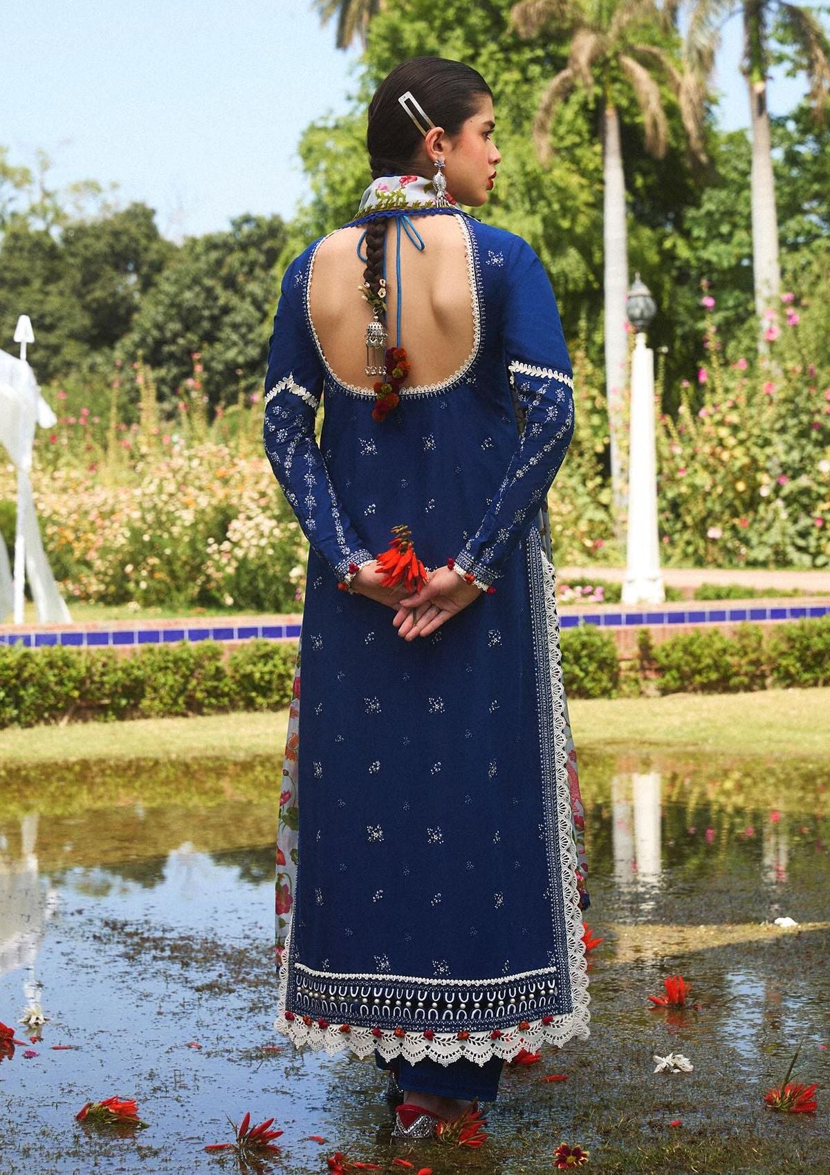 Lawn Collection - Hussain Rehar - SS 24 - D#498 - Cyan