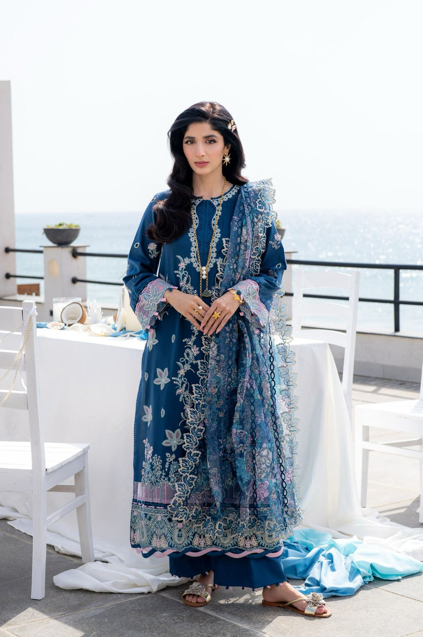 Aabyaan | Saagar Luxury Lawn 25 | AZURA (AS-03) - Official Aabyaan stockist in UK - Sakeena London