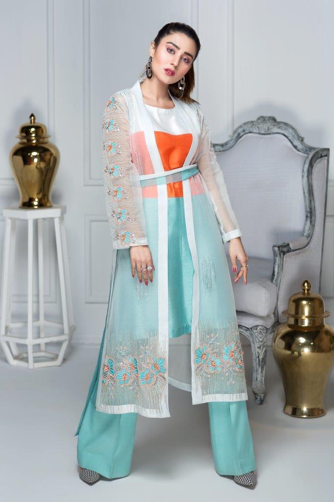 Hana | Eclectic Ready to Wear | Aqua Marine - Official Hana stockist in UK - Sakeena London
