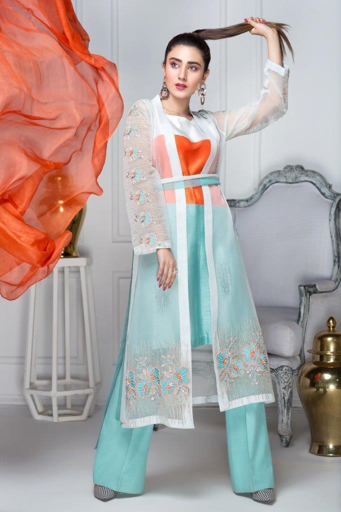 Hana | Eclectic Ready to Wear | Aqua Marine - Official Hana stockist in UK - Sakeena London