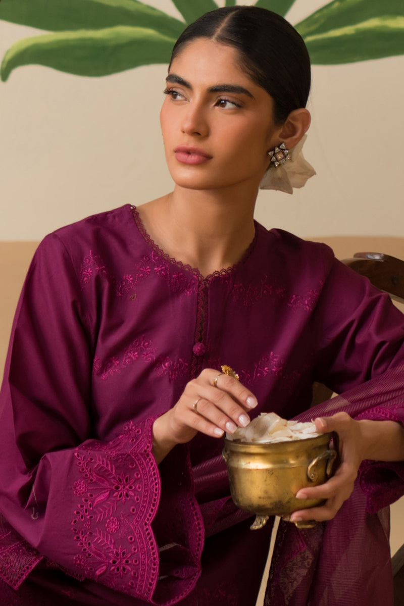 Cross Stitch | Chikankari Lawn Collection | P-07 - Official Cross Stitch stockist in UK - Sakeena London