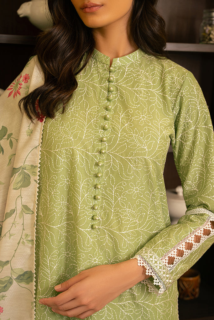 Cross Stitch | Mahiri Embroidered Lawn 24 | VERDANT GREEN - Official Cross Stitch stockist in UK - Sakeena London