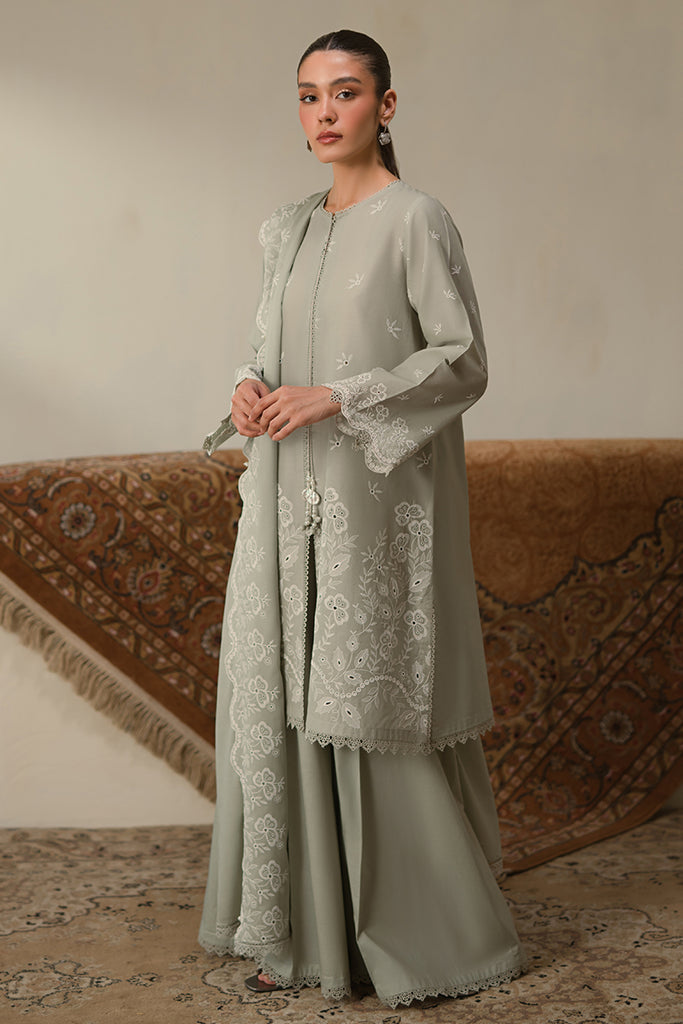 Cross Stitch | Chikankari Lawn 24 | SEA MIST - Official Cross Stitch stockist in UK - Sakeena London