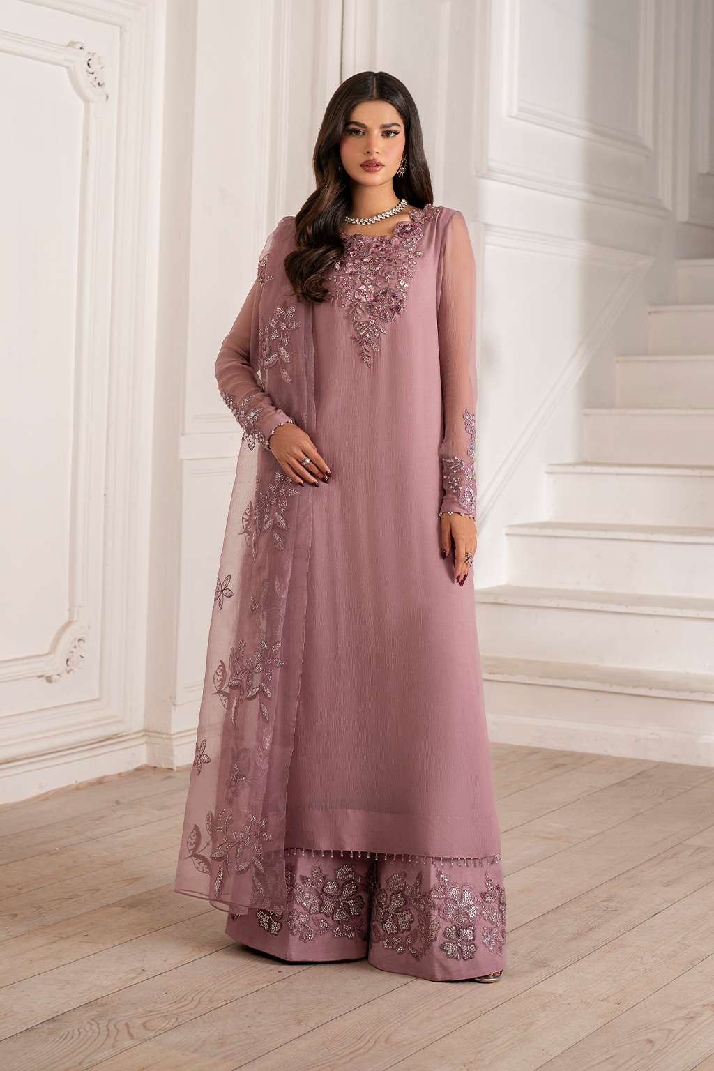 Iznik I Festive Formal I UE-418 Embroidered Chiffon - Official Iznik stockist in UK - Sakeena London