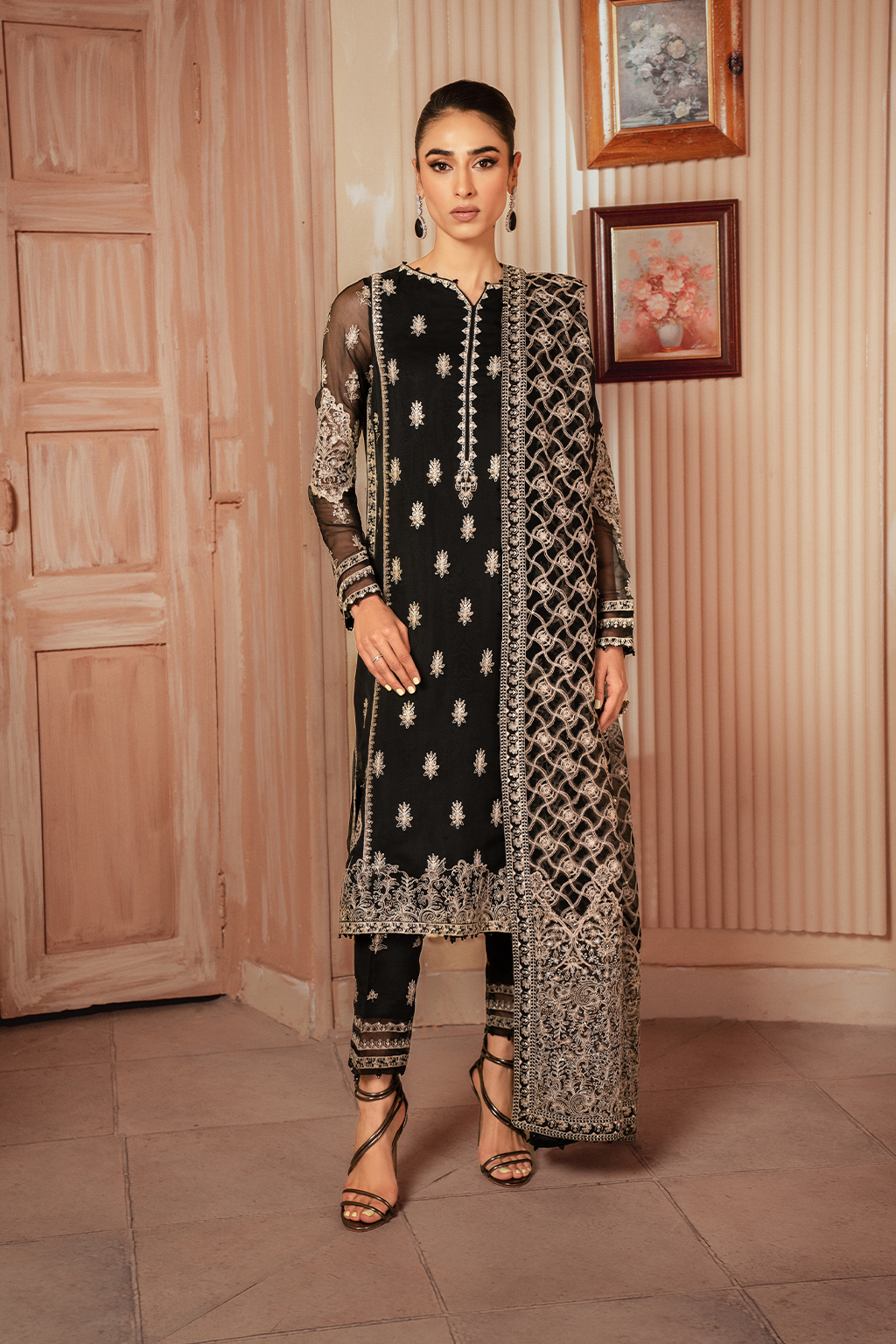 Iznik | Chiffonkari Formals | ICK-03 Embroidered Chiffon - Official Iznik stockist in UK - Sakeena London