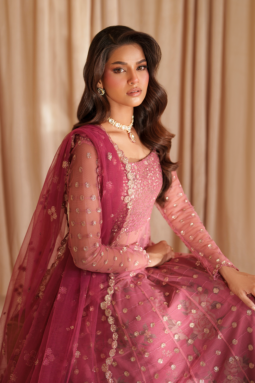 Iznik I Festive Formal I CC-72 Embroidered Net - Official Iznik stockist in UK - Sakeena London