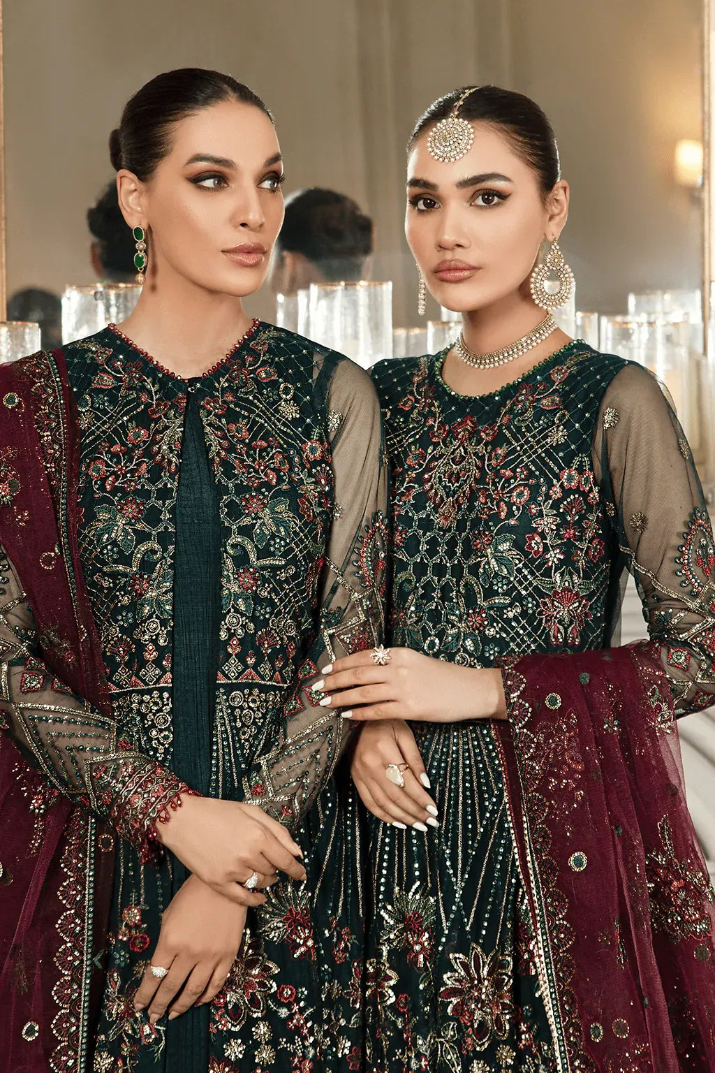 Zarif | Mehroz Formals | PINE GREEN - Official Zarif stockist in UK - Sakeena London