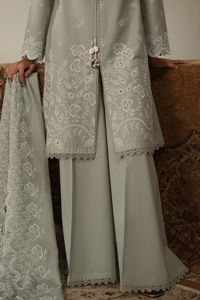 Cross Stitch | Chikankari Lawn 24 | SEA MIST - Official Cross Stitch stockist in UK - Sakeena London