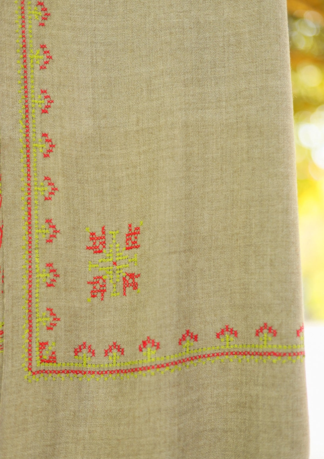 Wool Needle Work Shawl D - 56 - L T Pink