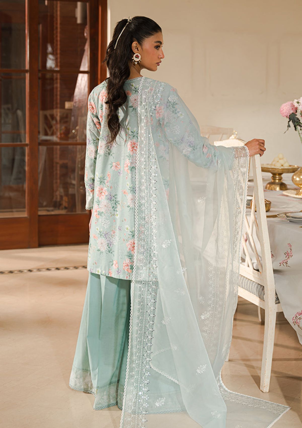 Lawn Collection - Cross Stitch - EidÃÂÃÂ LawnÃÂÃÂ - CEL24#21 - PEARL FLORAL