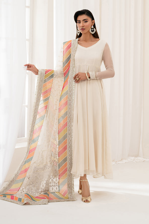 Baroque | Luxury Pret 25 | EMBROIDERED CHIFFON PR-1098 - Official Baroque stockist in UK - Sakeena London