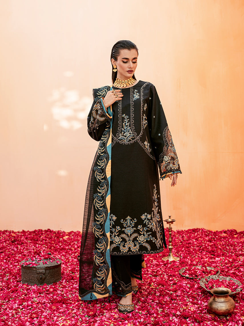 Fozia Khalid | Eid Edit 24 | Jade Black - Official Fozia Khalid stockist in UK - Sakeena London