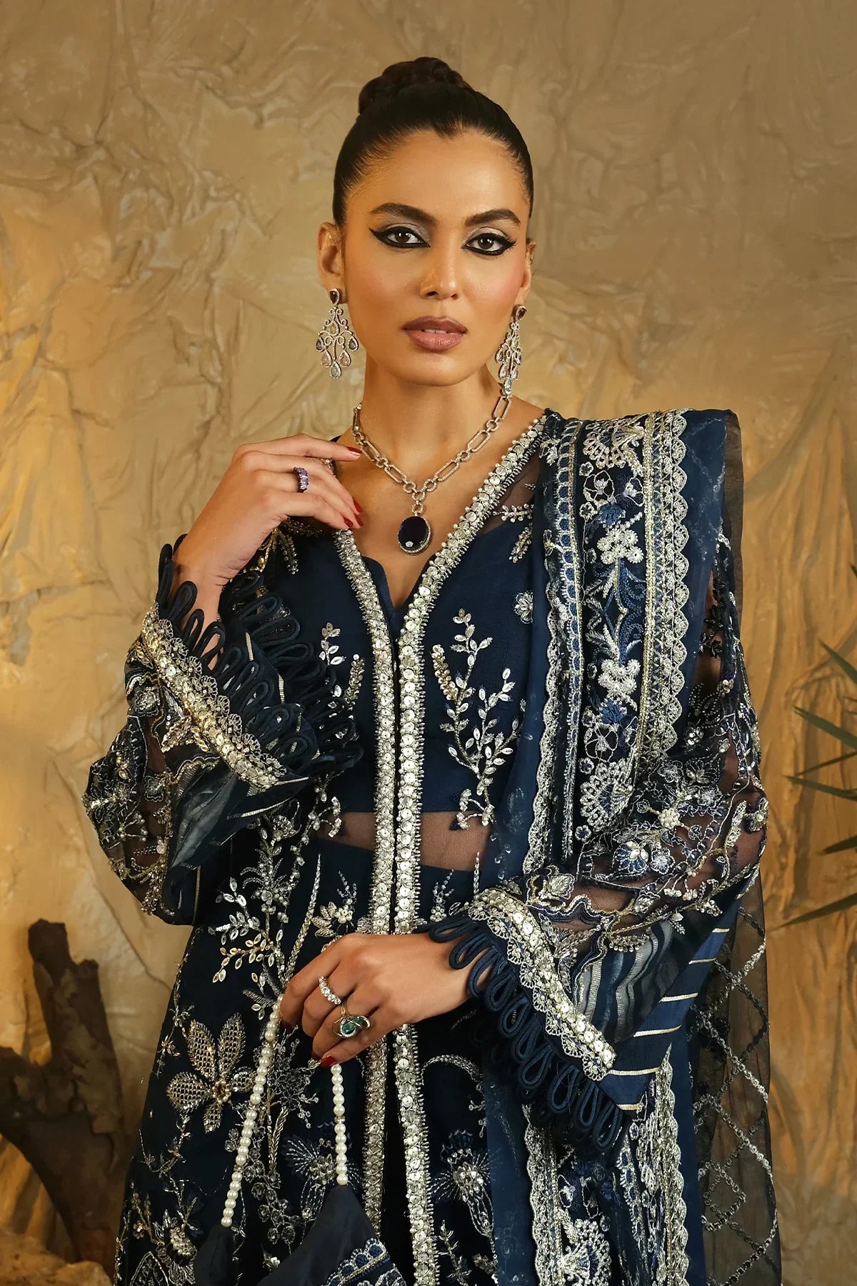 Mina Kashif | Kahani Luxury Formals 23 | Emerald - Official Mina Kashif stockist in UK - Sakeena London