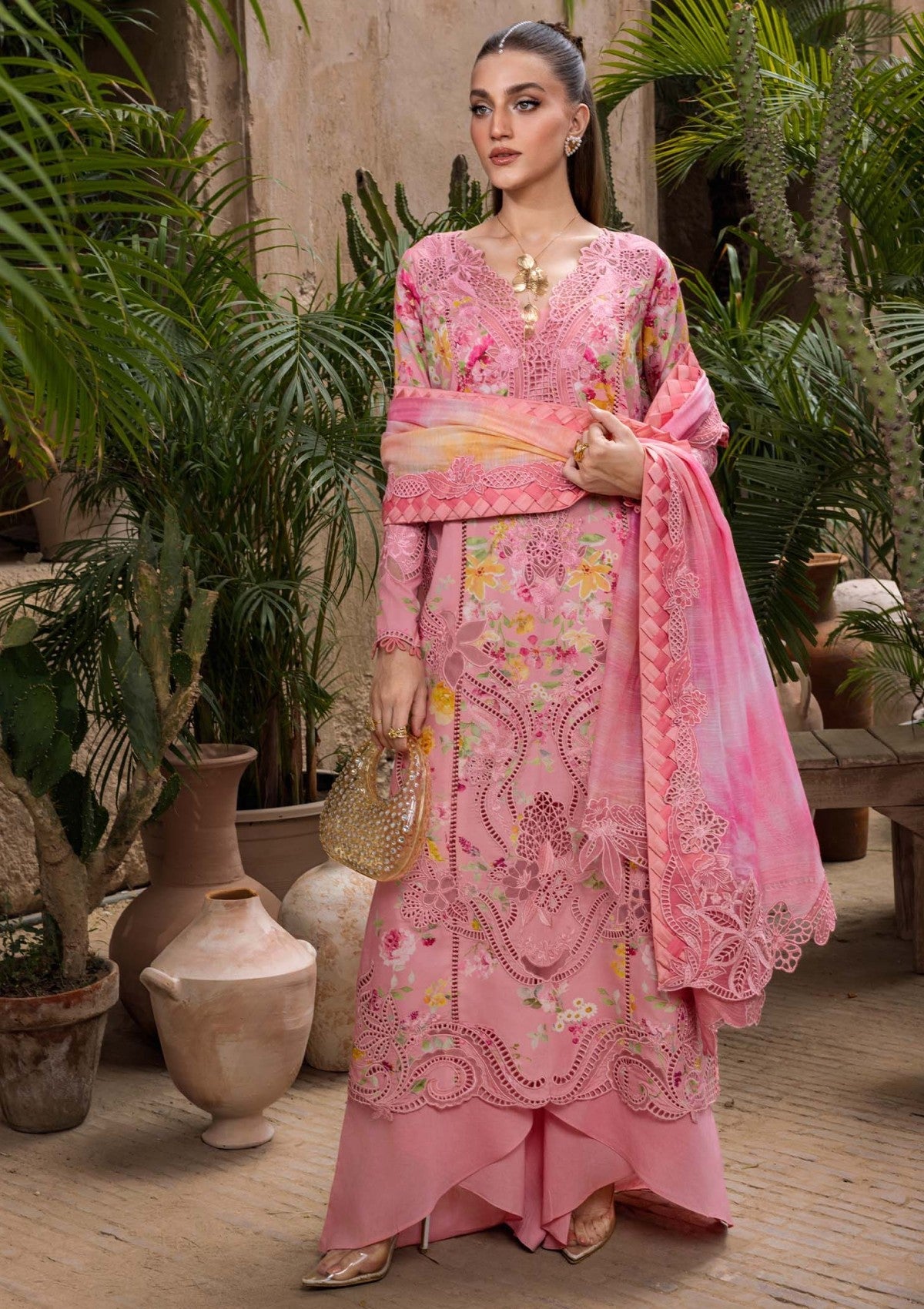 Lawn - Crimson - Tasawar - CT25#2A - PETALS AND PROMISES