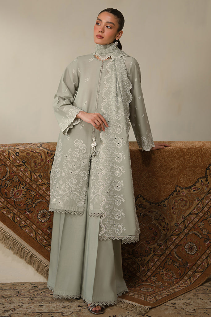Cross Stitch | Chikankari Lawn 24 | SEA MIST - Official Cross Stitch stockist in UK - Sakeena London