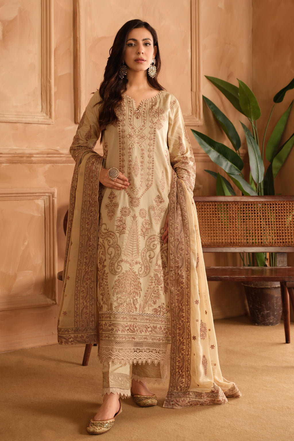Johra | Shah Jahan Embroidered Viscose | JH-269-SJ - Official Johra stockist in UK - Sakeena London