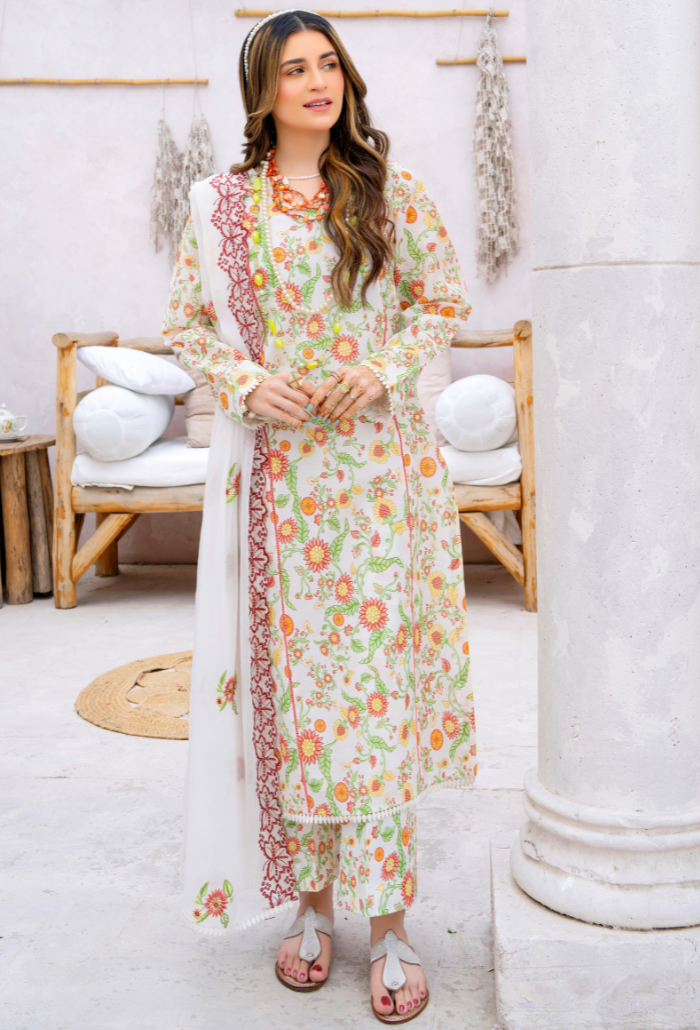 Humdum | Gardenia Lawn 24 | PLG 3 - D02 - Official HumDum stockist in UK - Sakeena London