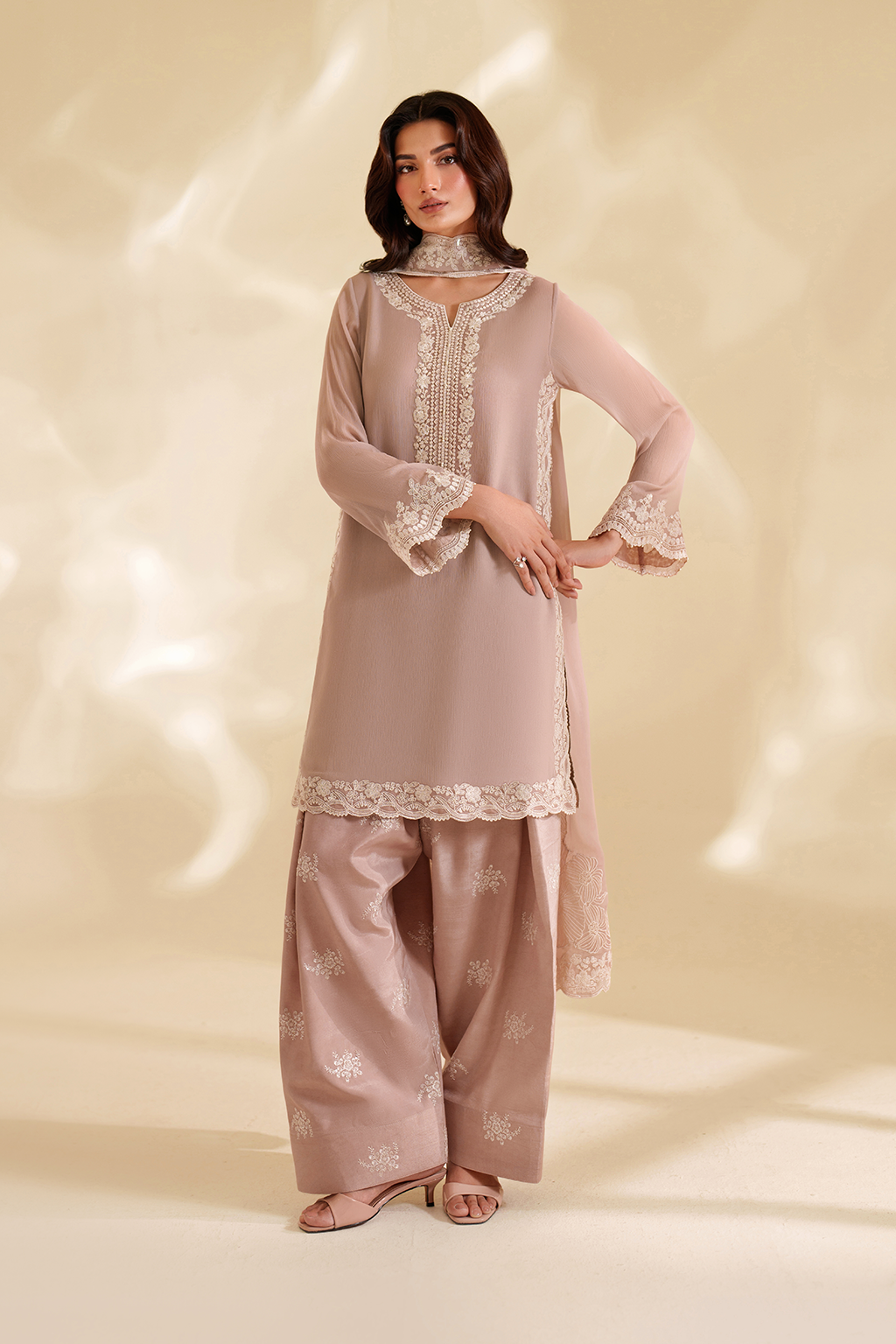 Iznik I Festive Formal I CC-79 Embroidered Chiffon - Official Iznik stockist in UK - Sakeena London