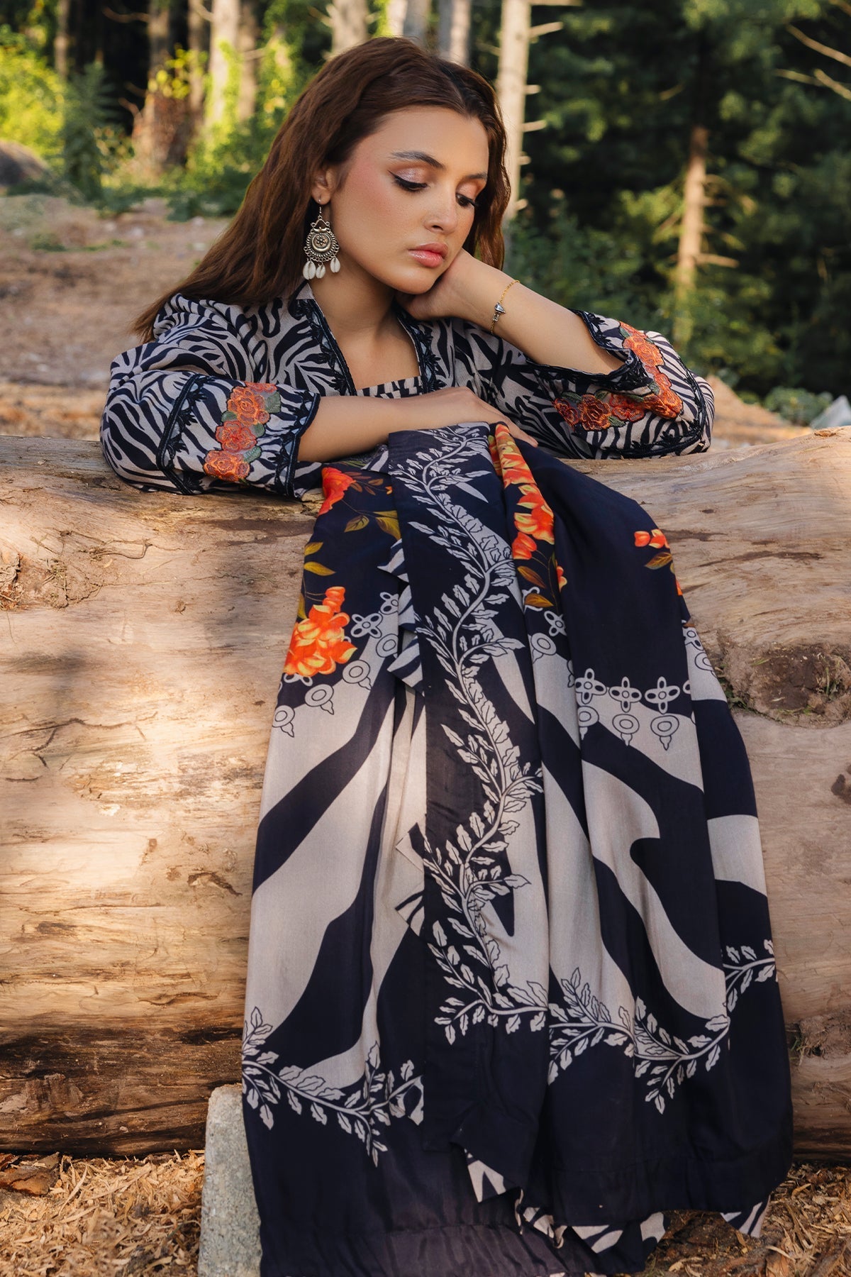 Charizma | Aniiq Embroidered Collection | STAPLE SHAWL ANW4-03 - Official Charizma stockist in UK - Sakeena London