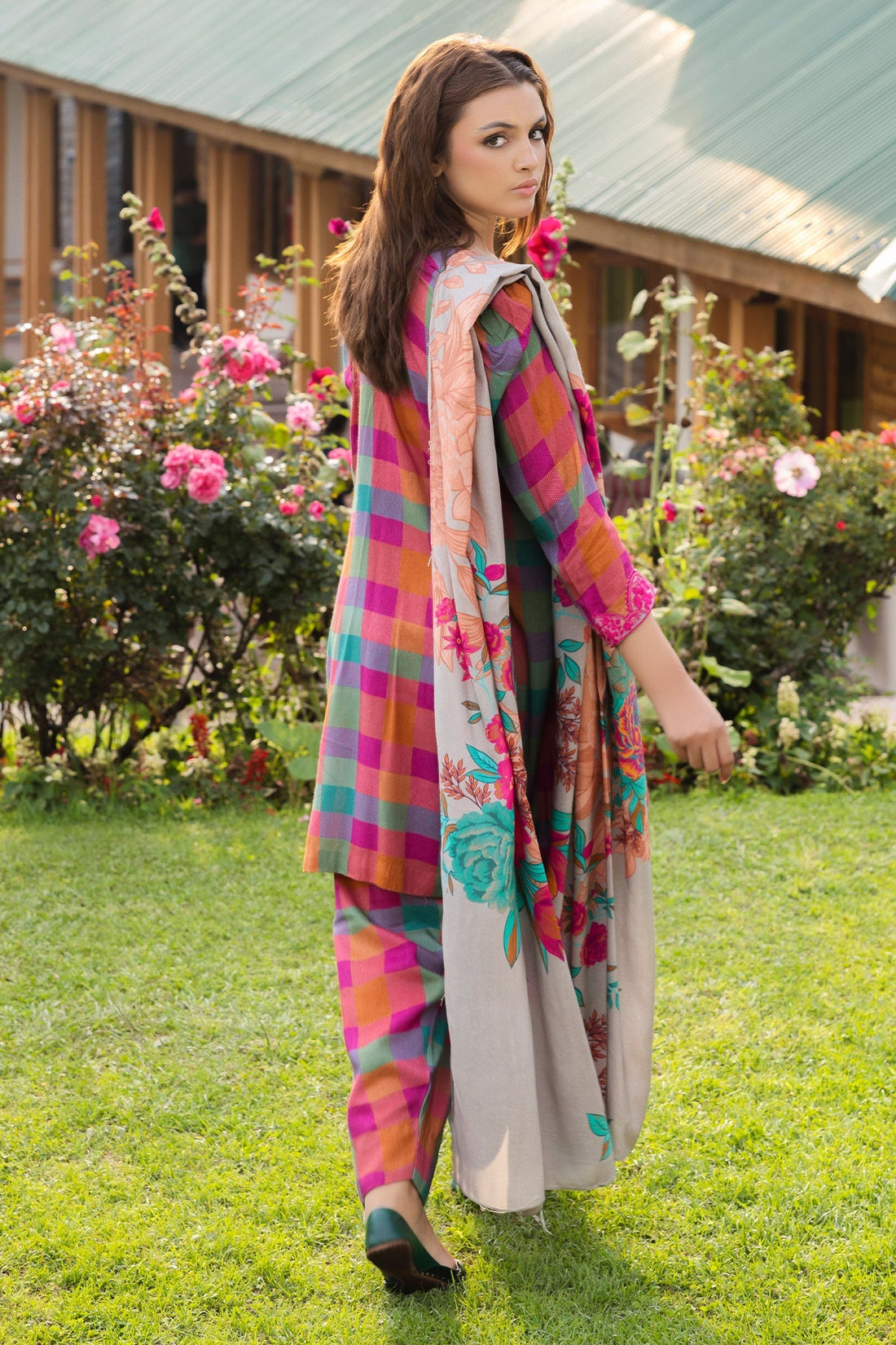 Charizma | Aniiq Embroidered Collection | STAPLE SHAWL ANW4-10 - Official Charizma stockist in UK - Sakeena London
