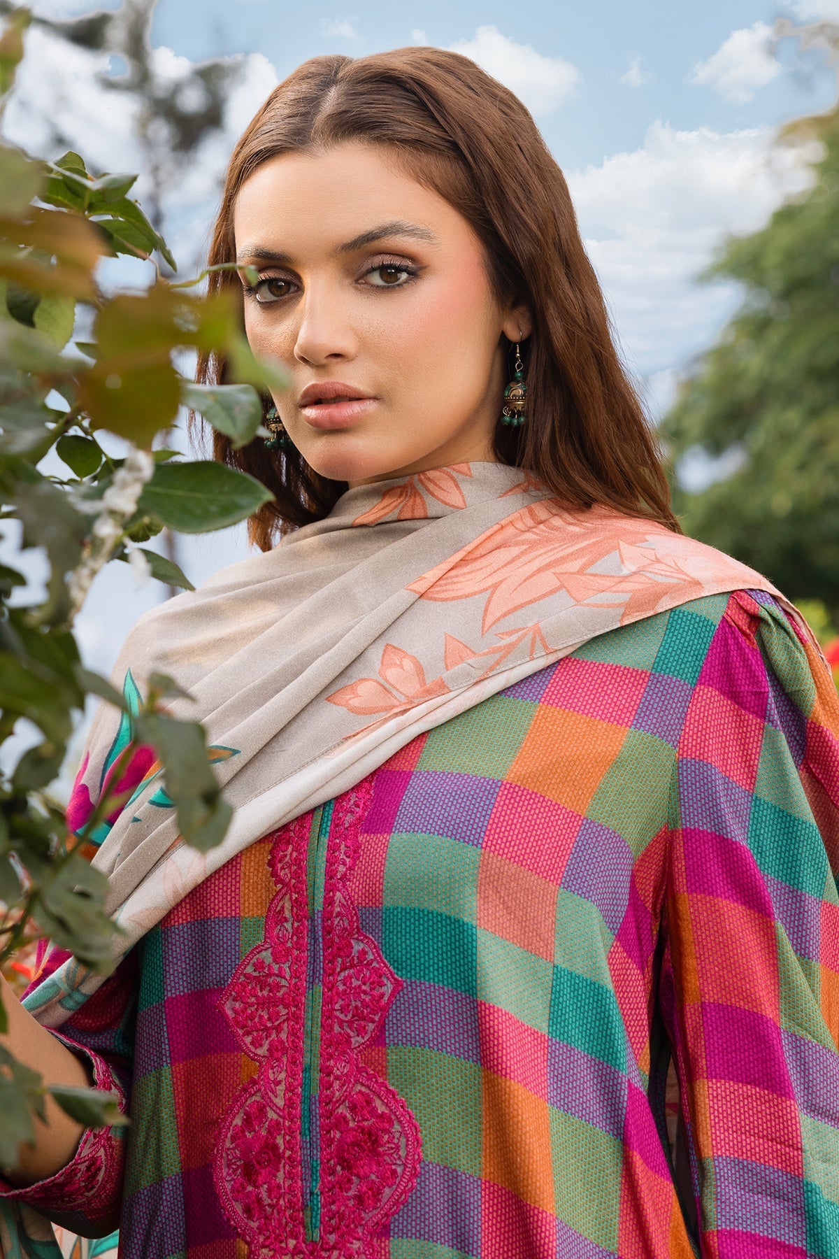 Charizma | Aniiq Embroidered Collection | STAPLE SHAWL ANW4-10 - Official Charizma stockist in UK - Sakeena London