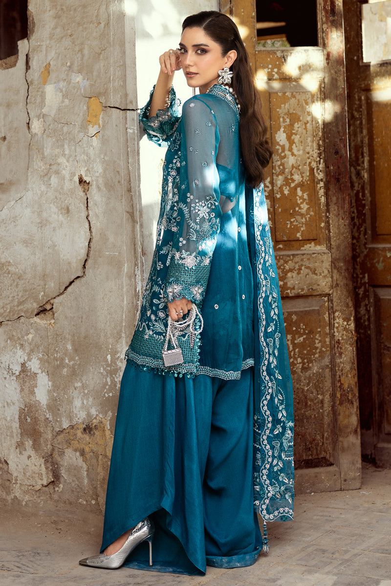Qalamkar | Chiffon Edit | WC-04 NESSA - Official Qalamkar stockist in UK - Sakeena London