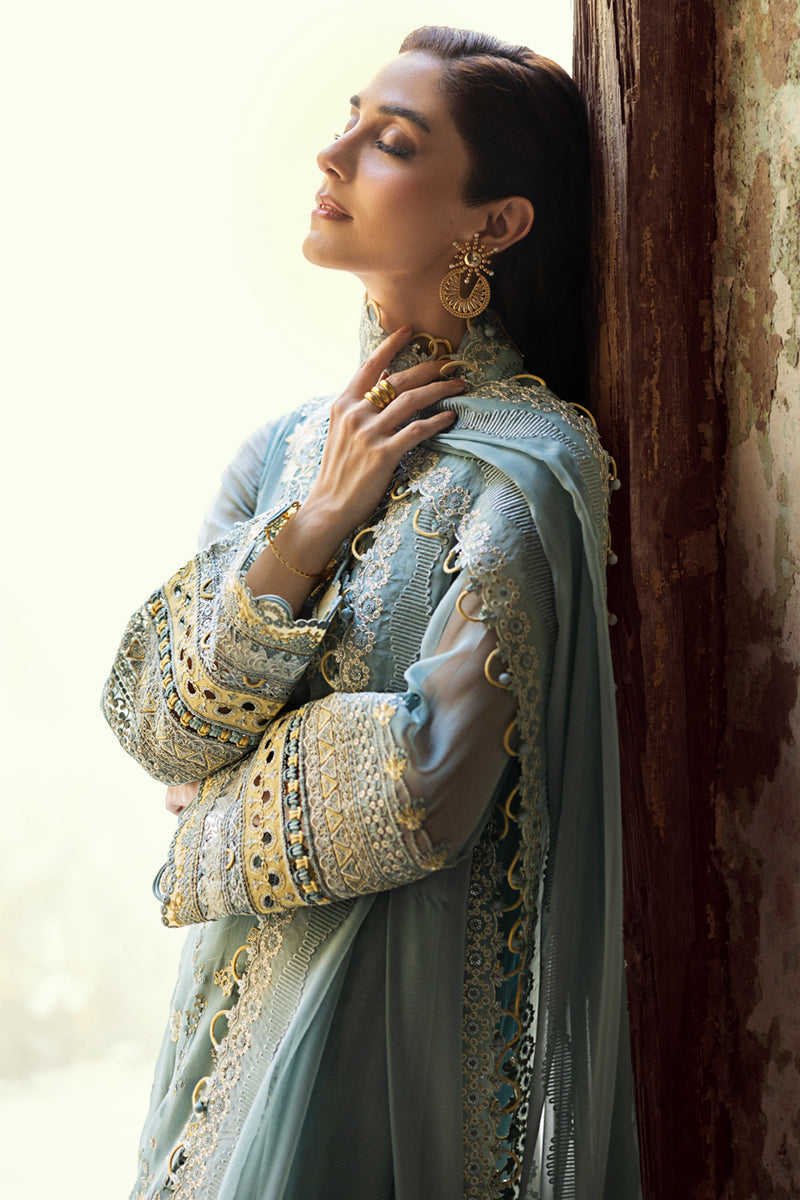 Qalamkar | Chiffon Edit | WC-08 VEVIN - Official Qalamkar stockist in UK - Sakeena London