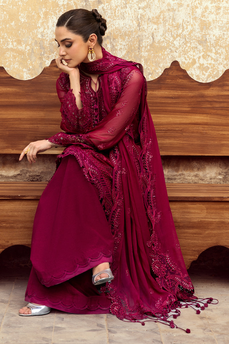 Qalamkar | Chiffon Edit | WC-02 SIOFE - Official Qalamkar stockist in UK - Sakeena London