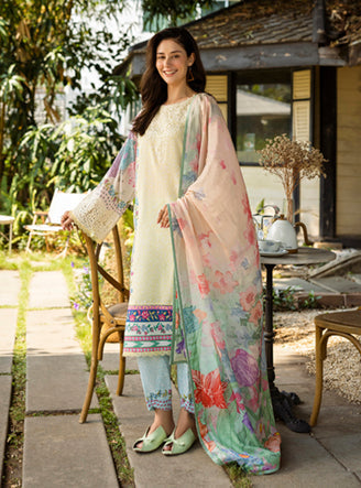 Roheenaz | Ethereal Bloom Lawn 25 | Velora - Official Roheenaz stockist in UK - Sakeena London