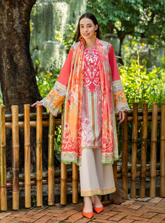 Roheenaz | Ethereal Bloom Lawn 25 | Roselle - Official Roheenaz stockist in UK - Sakeena London