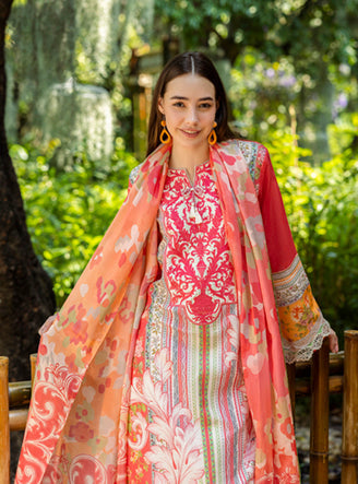 Roheenaz | Ethereal Bloom Lawn 25 | Roselle - Official Roheenaz stockist in UK - Sakeena London