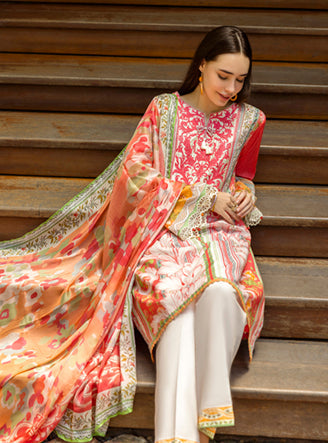 Roheenaz | Ethereal Bloom Lawn 25 | Roselle - Official Roheenaz stockist in UK - Sakeena London