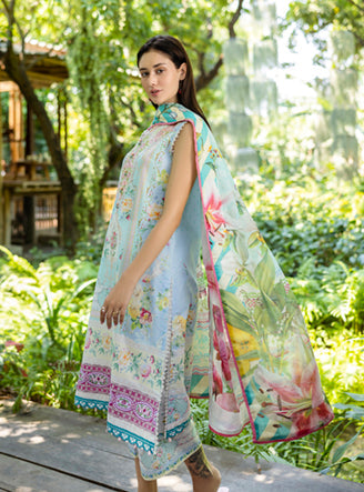 Roheenaz | Ethereal Bloom Lawn 25 | Mistelle - Official Roheenaz stockist in UK - Sakeena London