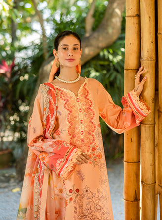 Roheenaz | Ethereal Bloom Lawn 25 | Zaria - Official Roheenaz stockist in UK - Sakeena London