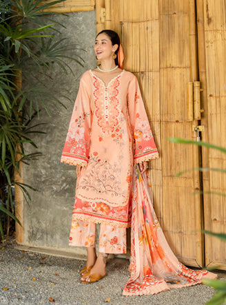 Roheenaz | Ethereal Bloom Lawn 25 | Zaria - Official Roheenaz stockist in UK - Sakeena London