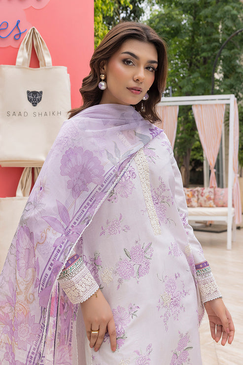 Saad Shaikh | Lawn 25 | Lilac Haze - Official Saad Shaikh stockist in UK - Sakeena London
