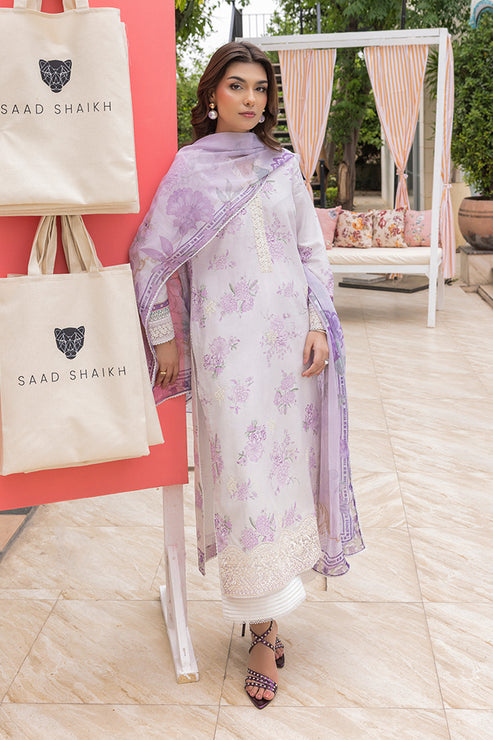 Saad Shaikh | Lawn 25 | Lilac Haze - Official Saad Shaikh stockist in UK - Sakeena London