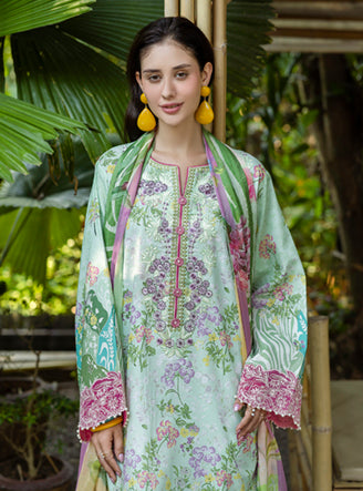 Roheenaz | Ethereal Bloom Lawn 25 | Ivara - Official Roheenaz stockist in UK - Sakeena London