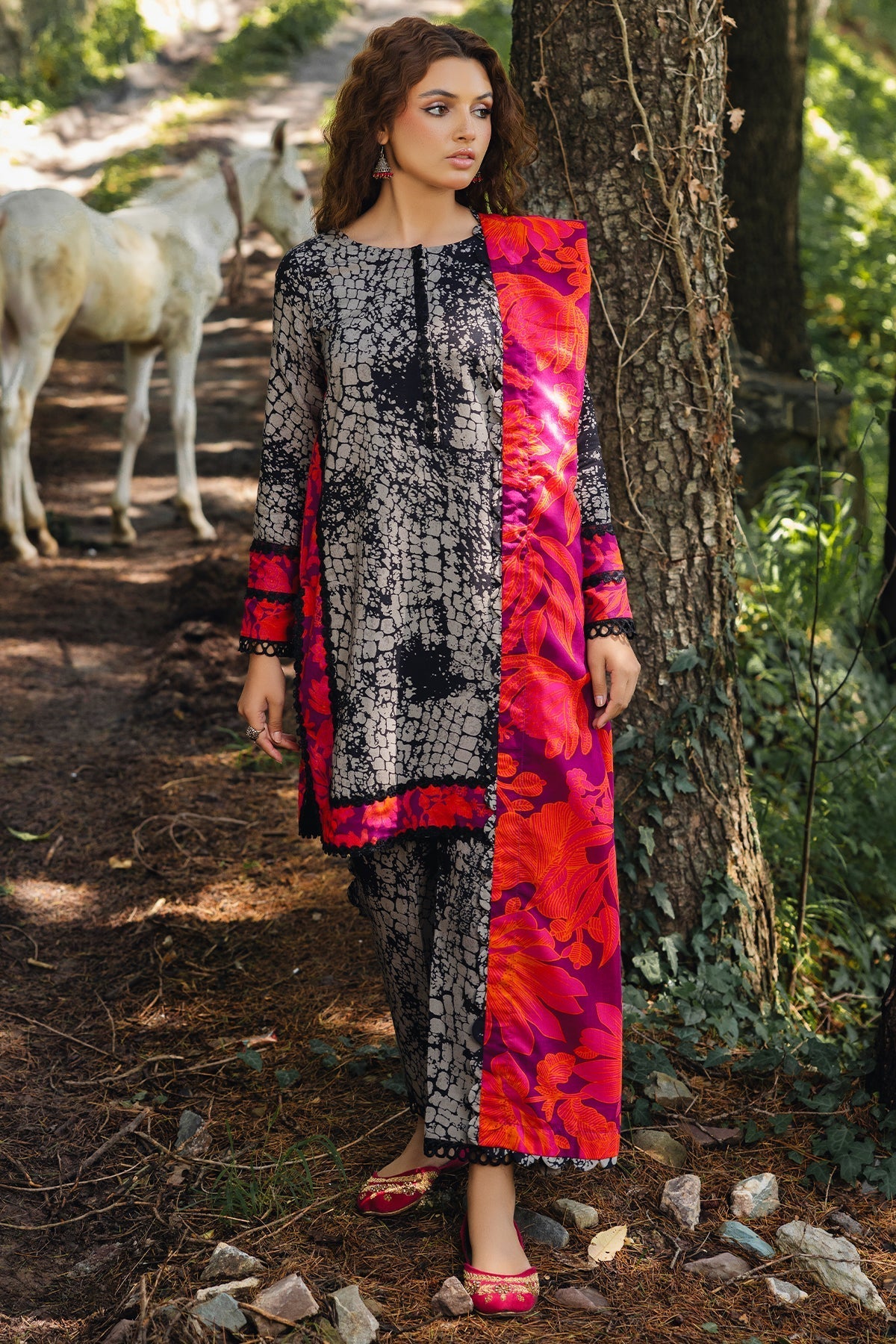 Charizma | Aniiq Embroidered Collection | STAPLE SHAWL ANW4-08 - Official Charizma stockist in UK - Sakeena London