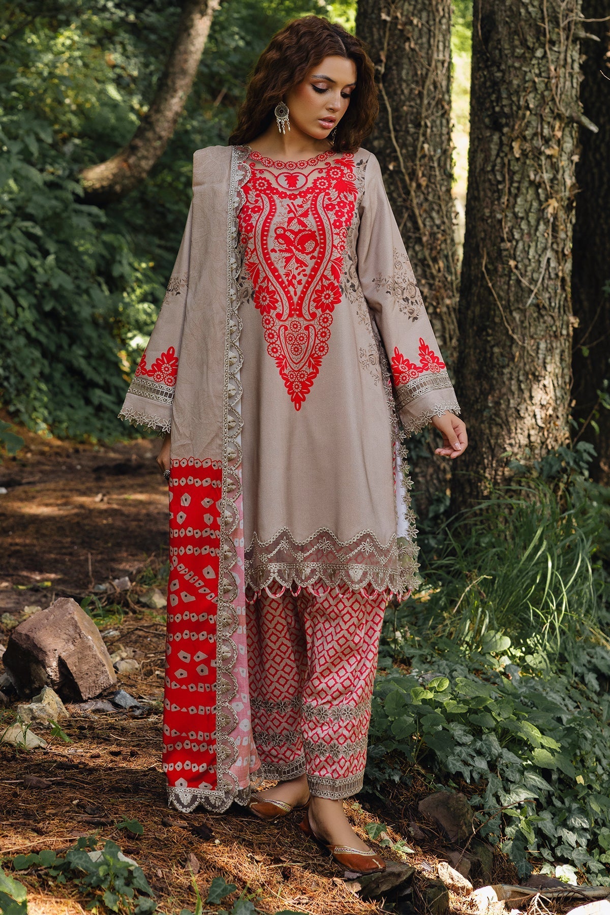 Charizma | Aniiq Embroidered Collection | STAPLE SHAWL ANW4-04 - Official Charizma stockist in UK - Sakeena London